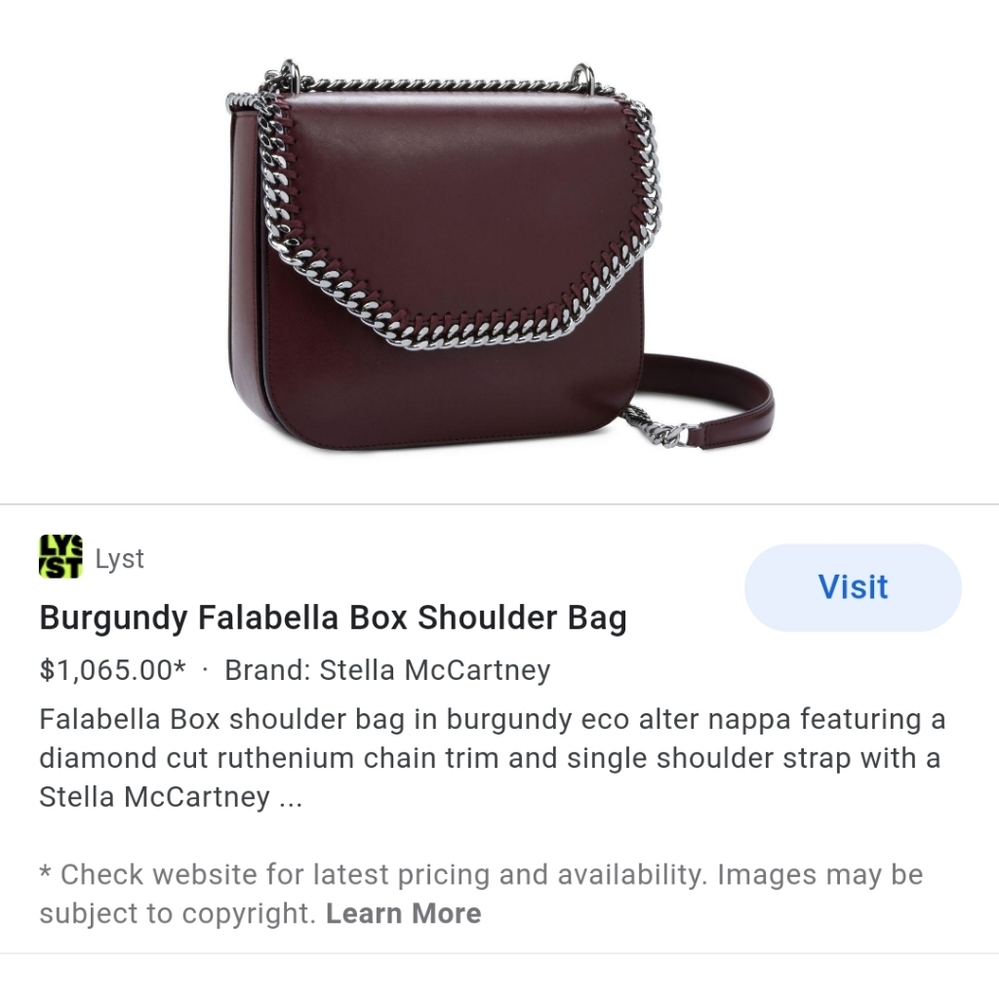 Stella McCartney box crossbody bag